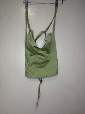 Peppermayo Sage Green Bustier Crop Top